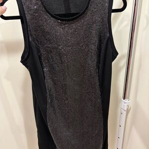 Old Navy Black Sequin Tank Dress